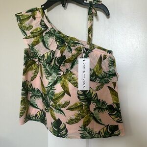 Janie and Jack greenery print top